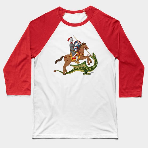 Roman Saint George Baseball T-Shirt by AzureLionProductions